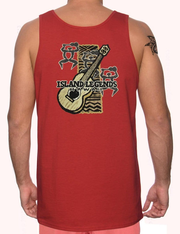Ukulele Warriors Tank Top T-Shirt Red