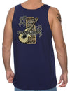 Ukulele Warriors Tank Top T-Shirt Navy