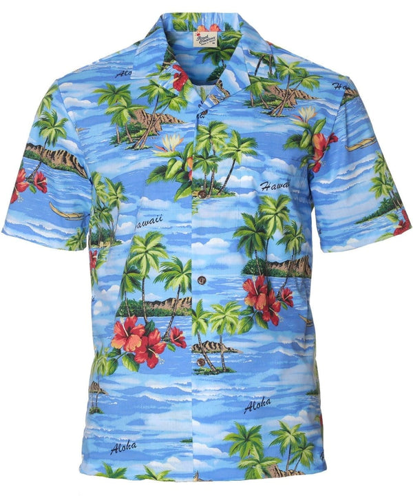View Diamond Head Aloha Shirt Ocean Blue