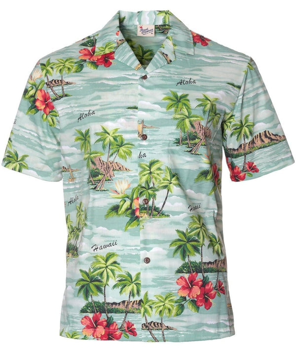 View Diamond Head Aloha Shirt Sage