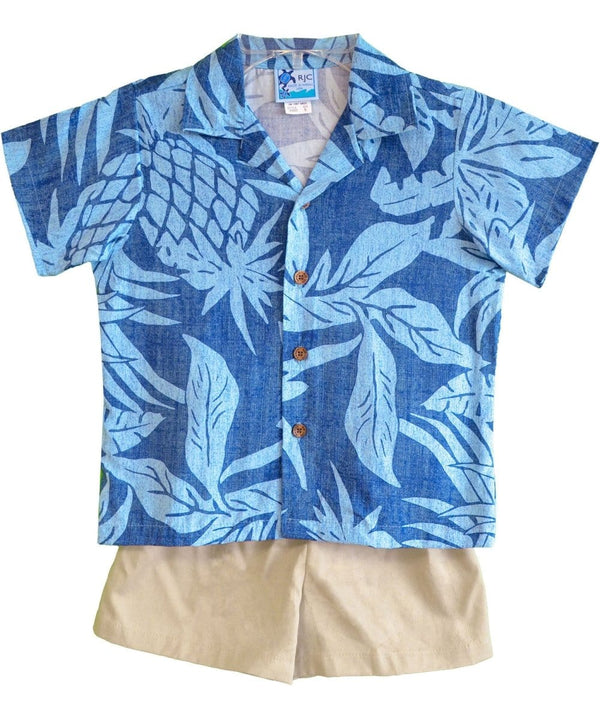Viva Pineapples Boy’s 2 Piece Clothes Set Blue