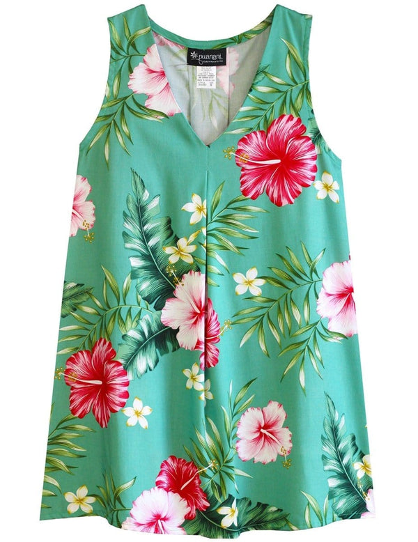 Wailana Inverted Pleat Top with V-Neck Jade