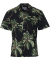 Wailea Palms Hawaiian Shirt Black