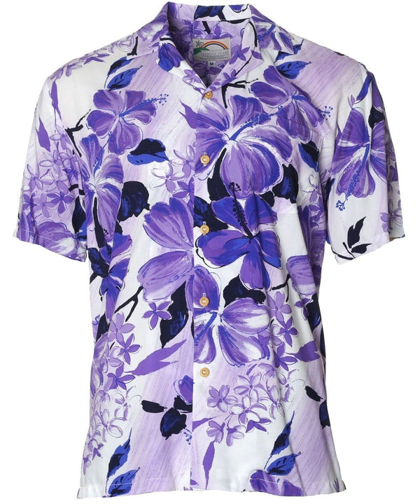 Watercolor Hibiscus Shirt Purple