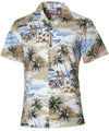 Waves of Aloha Woody Cars Shirt Beige