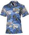 Waves of Aloha Woody Cars Shirt Navy