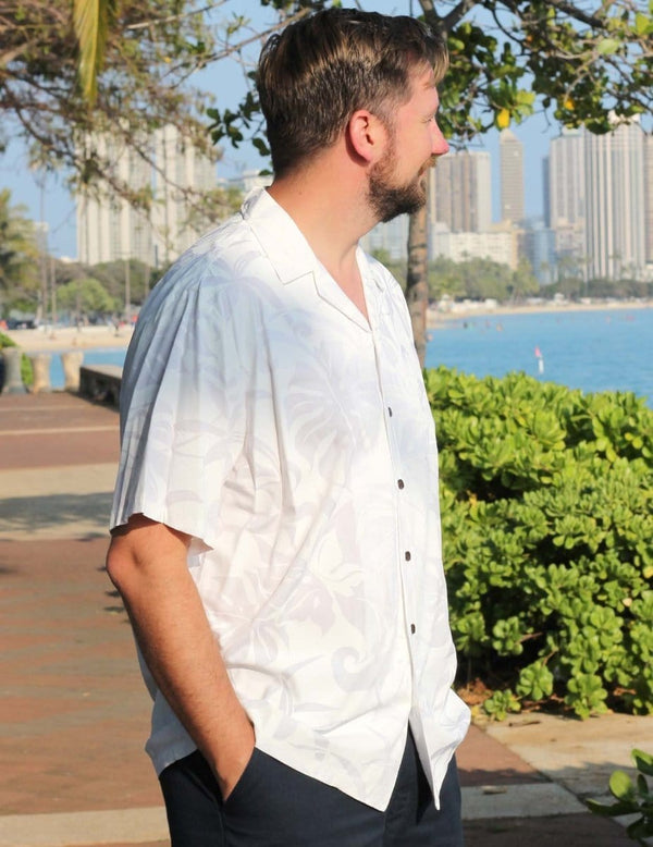White Aloha Shirt Makena
