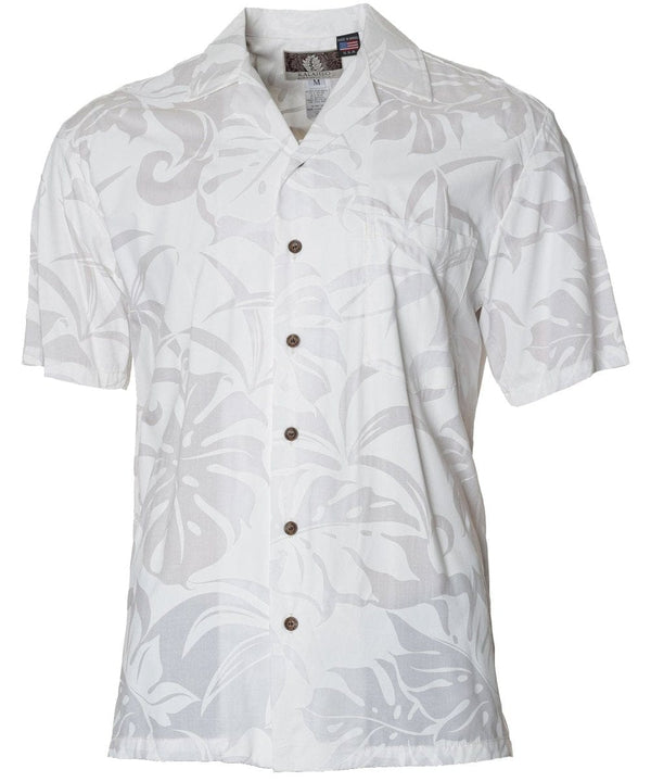 White Aloha Shirt Makena White
