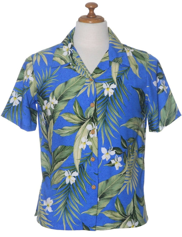 White Ginger Camp Blouse Royal