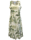 White Ginger Sleeveless Hawaiian Dress Khaki