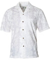 White Hawaiian Shirt Hibiscus Leis White