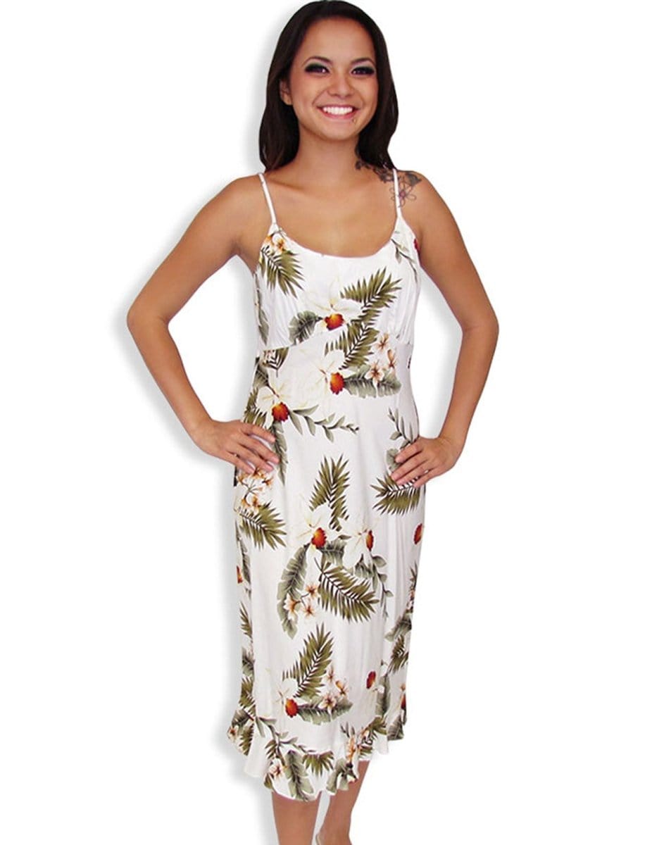 hawaii dress women White Slip Hawaiian Dress Hanapepe White / 2XL