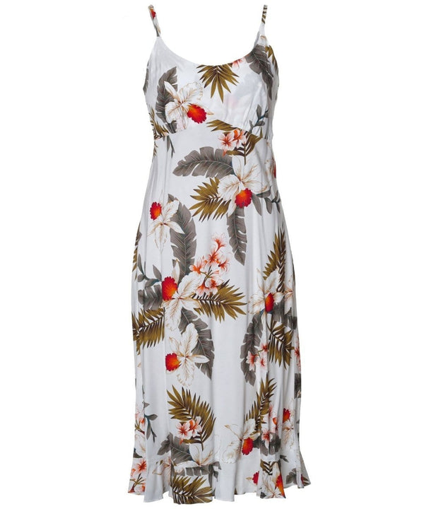 White Hawaiian Dress Slip-On Design Hanapepe