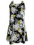 White Tiare A-Line Short Hawaiian Dress Back Cutout with Tie Black