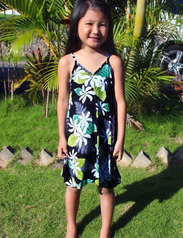 White Tiare Girl's Flower Dress with Scarf Hem