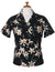Star Orchid Hawaiian Camp Blouse Black