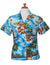 Hawaii Polynesian Camp Shirt for Women Turquoise