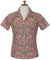 Women's Fitted Hawaiian Blouse HONU Khaki