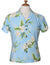Women's Fitted Hawaiian Shirt Okalani Celeste Sky Blue