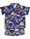 Woody Island Ride Toddler Boy's Clothes 2 Piece Cabana Set Navy
