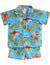 Woody Island Ride Toddler Boy's Clothes 2 Piece Cabana Set Ocean Blue