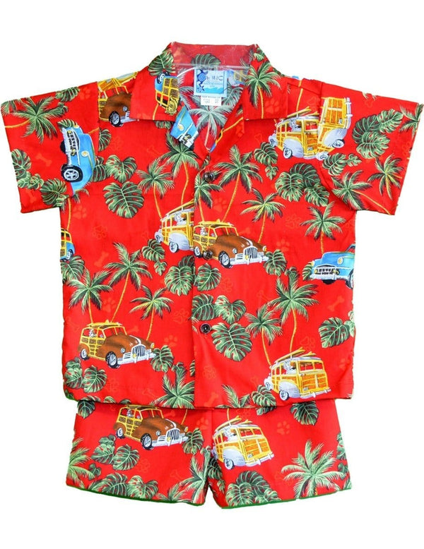 Woody Island Ride Toddler Boy's Clothes 2 Piece Cabana Set Red