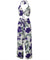Tropical Hibiscus Two-Piece Set Halter Adjustable Top & Wide Leg Pants One-Size Purple One size