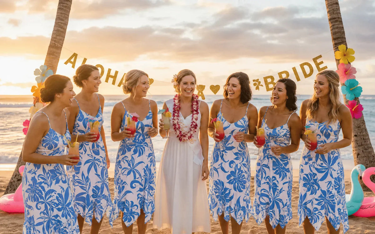 island themed party dresses 7 Island Wedding Guest Dresses for Beach & Tropical Style