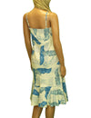 Silk Dress Midi Spaghetti Straps Kihei