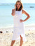White Midi Hawaiian Dress Honolulu City of Leis White
