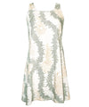 A-Line Back Cutout Short Hawaiian Dress Plumeria Leis Cream