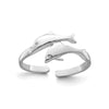 Sterling Silver Polished Toe Ring Double Dolphin