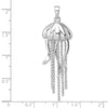 Sterling Silver Polished Moveable Jelly Fish Pendant