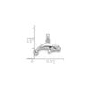 Sterling Silver Polished 3D Manatee Pendant