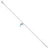 Sterling Silver Created Opal Dolphin 9 inch with a 1-inch extension Anklet