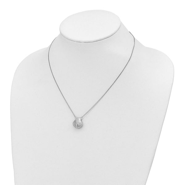 Sterling Silver Seashell 15mm Locket Necklace