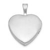 Sterling Silver Satin Polished Sea Horse 16mm Heart Locket