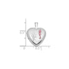 Sterling Silver Satin Polished Sea Horse 16mm Heart Locket