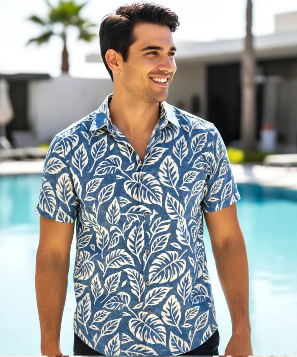 Sound of Leaves Stretchy Wrinkle free Aloha Shirt – Shaka Time Hawaii