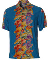 Retro Anthurium Panel Aloha Shirt Lagoon Paradise Found