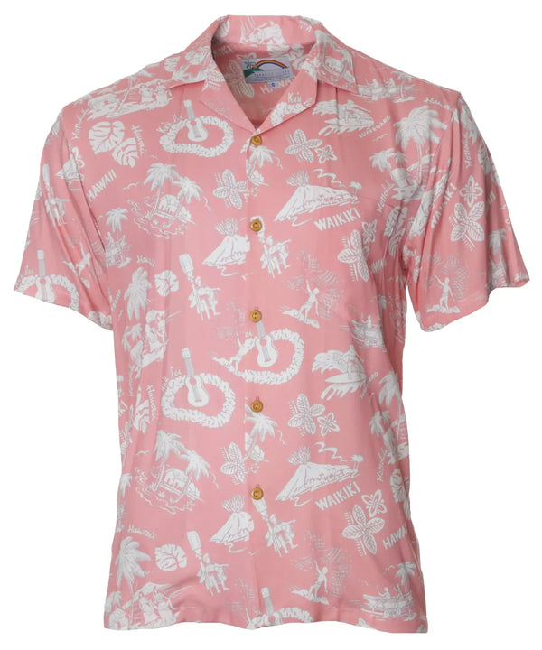 Waikiki Postcard Aloha Shirt