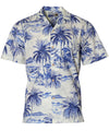 Waikiki Beach Aloha Shirt Blue Paradise Found