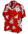 Tropical Hibiscus Aloha Shirt Red Pacific Legend
