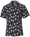Palms Tribal Hawaiian Shirt Charcoal