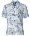Aloha Rayon Shirt Resort Wear Blue Surf