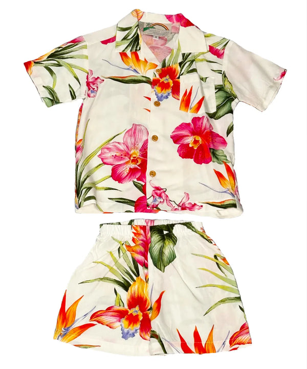 Booming Orchids Boy’s 2 Piece Clothes Rayon Set