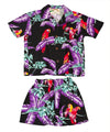 Jungle Bird Boy’s 2 Piece Clothes Rayon Set Black Black