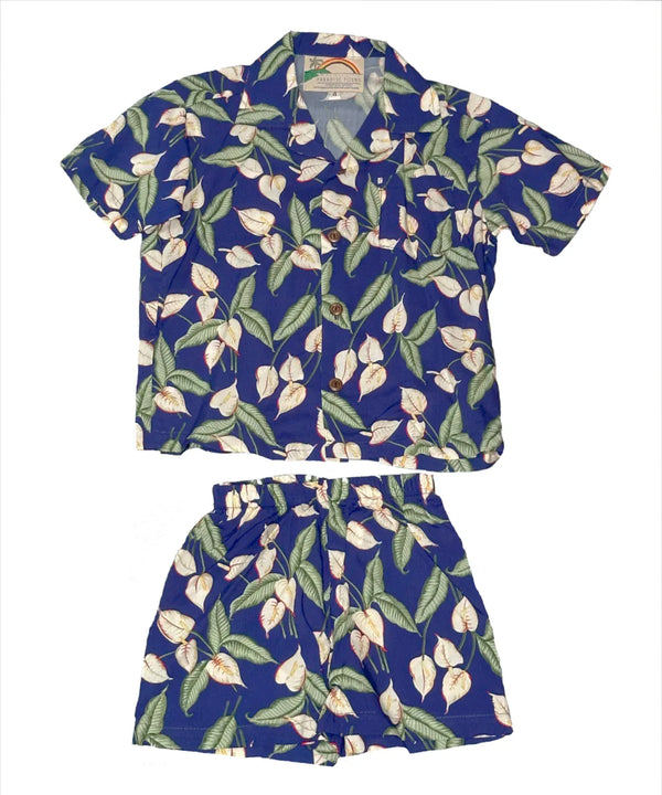 Boy’s 2 Piece Clothes Rayon Set Mini Anthurium