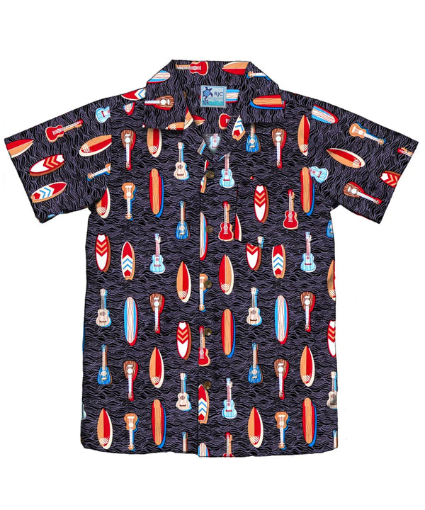 Boys Hawaiian Shirt Ukuleles Surfboards Shop