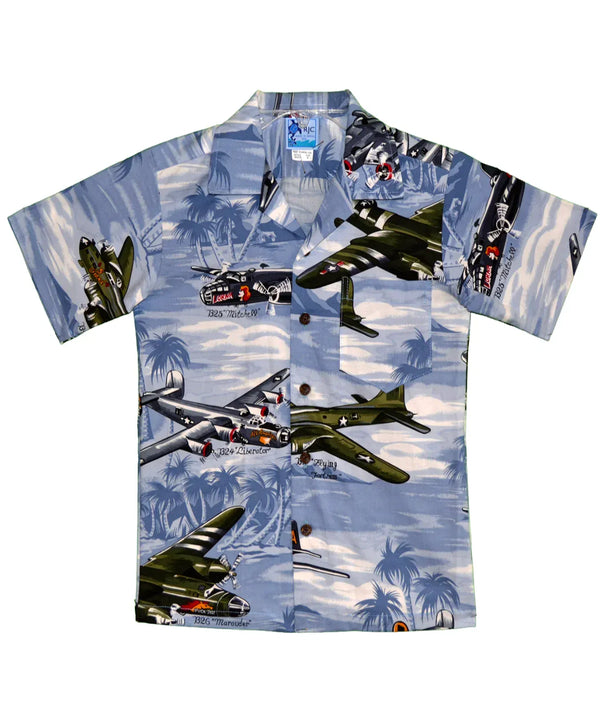 B17 Bomber Aircraft Airplane Aloha Shirts for Boys